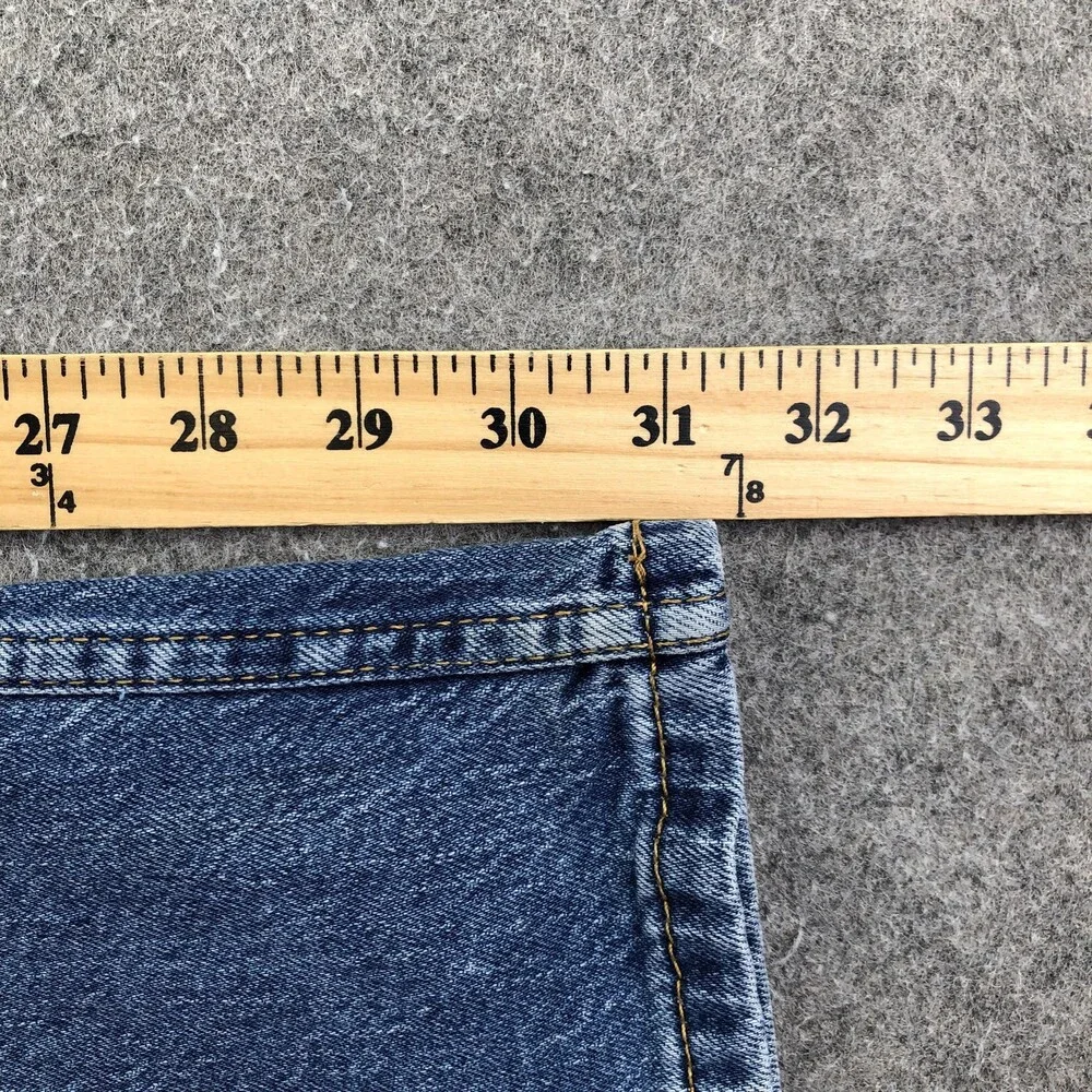 Levis 505 Jeans Mens 32x32 Blue Medium Wash Regular Straight Denim Pants Casual